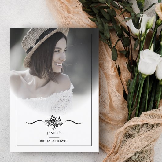 Invitation Fête des mariées de script classique de typographi