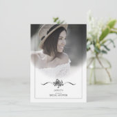 Invitation Fête des mariées de script classique de typographi (Debout devant)