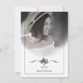 Invitation Fête des mariées de script classique de typographi (Devant)