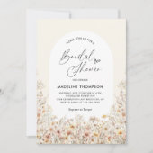 Invitation Fête des mariées de script Coeur Arc Fleur sauvage (Devant)