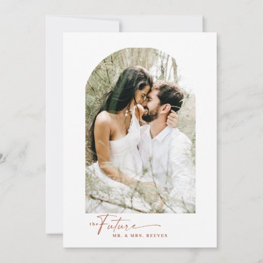 Invitation Fête des mariées de script de calligraphie Boho mo (Dos)