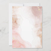 Invitation Fête des mariées de script de couleur de coeur ros (Dos)