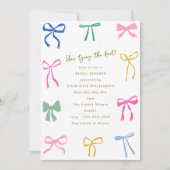 Invitation Fête des mariées de script de noeud de noeud de ru (Devant)