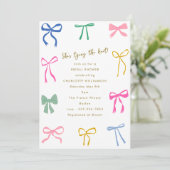 Invitation Fête des mariées de script de noeud de noeud de ru (Debout devant)