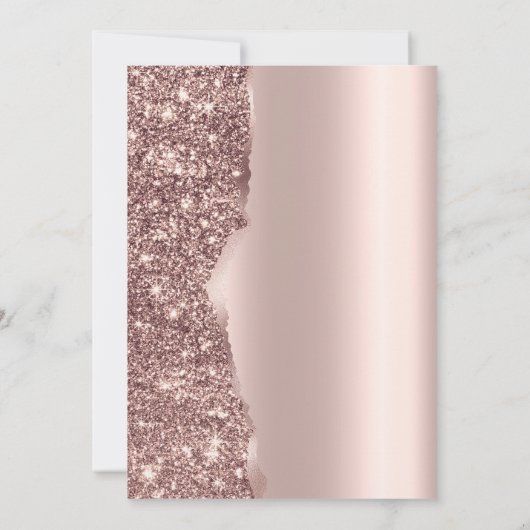 Invitation Fête des mariées de script de Parties scintillant (Dos)