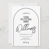 Invitation Fête des mariées de script de typographie minimale (Devant)