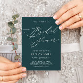 Invitation Fête des mariées de script écologique botanique