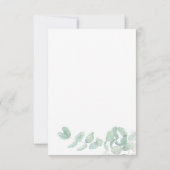 Invitation Fête des mariées de script Eucalyptus aquarelle (Dos)