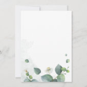 Invitation Fête des mariées de script Eucalyptus Greenery (Dos)