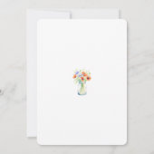 Invitation Fête des mariées de script Fleur sauvage Floral mo (Dos)