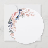 Invitation Fête des mariées de script Floral Aquarelle (Dos)
