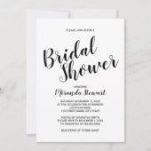 Invitation Fête des mariées de script moderne (Devant)