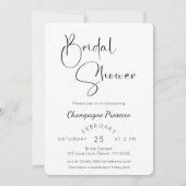 Invitation Fête des mariées de script moderne (Devant)