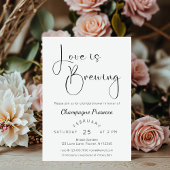 Invitation Fête des mariées de script moderne L'amour brasse