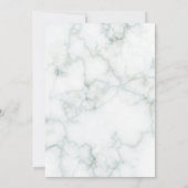 Invitation Fête des mariées de script Motif simple en marbre (Dos)