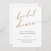 Invitation Fête des mariées de script simple (Devant / Derrière)