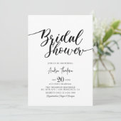 Invitation Fête des mariées de script simple et élégant (Debout devant)