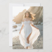 Invitation Fête des mariées de script simple Rustic Beach Pho (Dos)