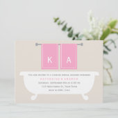 Invitation Fête des mariées de serviettes de toilette Son et  (Debout devant)