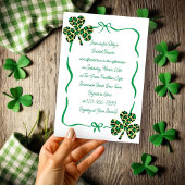 Invitation Fête des mariées de Shamrock Empreinte de léopard 