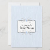 Invitation Fête des mariées de simplicité bleue (Dos)