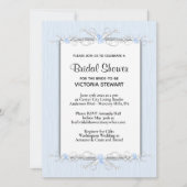 Invitation Fête des mariées de simplicité bleue (Devant)