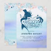 Invitation Fête des mariées de sirène sous la mer de l'amour (Devant / Derrière)