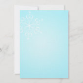 Invitation Fête des mariées de snowflake (Dos)