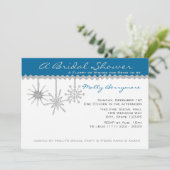 Invitation Fête des mariées de snowflake (Debout devant)