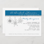 Invitation Fête des mariées de snowflake (Devant / Derrière)