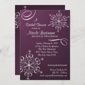 Invitation Fête des mariées de snowflake (Devant / Derrière)