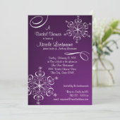 Invitation Fête des mariées de snowflake (Debout devant)