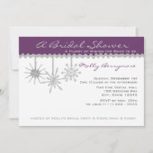 Invitation Fête des mariées de snowflake (Devant)