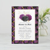 Invitation Fête des mariées de sorcière gothique par courrier (Debout devant)