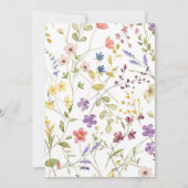 Invitation Fête des mariées de superposition Fleur sauvage él (Dos)