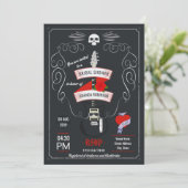 Invitation Fête des mariées de tableau de bord de roche et de (Debout devant)