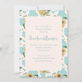 Invitation Fête des mariées de tableau de bord de tournesol T (Devant)