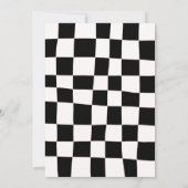 Invitation Fête des mariées de tableau de bord noir rétro (Dos)