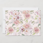 Invitation Fête des mariées de talons Mariages floraux (Dos)