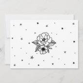 Invitation Fête des mariées de tatouage Noir Coeur Blanc (Dos)