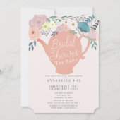 Invitation Fête des mariées de Tea Party de Pink Floral (Devant)