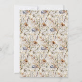 Invitation Fête des mariées de Tea Party Fleur sauvage aquare (Dos)