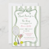 Invitation Fête des mariées de tennis Sage Green Quirky (Devant)