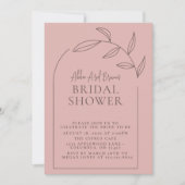 Invitation Fête des mariées de texte de script minimal de Ros (Devant)