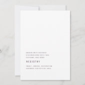 Invitation Fête des mariées de texte de vin simple (Dos)