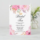 Invitation Fête des mariées de thé à la fête du thé à fleurs  (Debout devant)