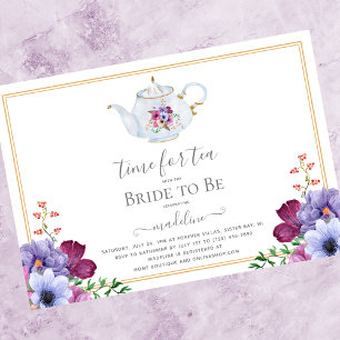 Invitation Fête des mariées de thé à thé vintage