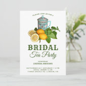 Invitation Fête des mariées de thé au citron méditerranéen (Debout devant)
