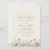 Invitation Fête des mariées de thé de Fleur sauvage radiant (Devant)