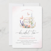 Invitation Fête des mariées de thé du jardin fleuri (Devant)